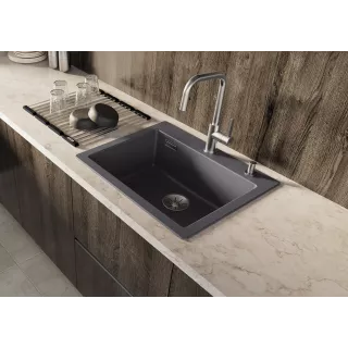 BLANCO PALONA 6 Ceramika PuraPlus czarny, korek auto., InFino 524738