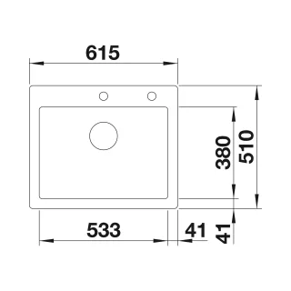 BLANCO PALONA 6 Ceramika PuraPlus czarny, korek auto., InFino 524738