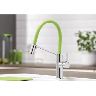 BLANCO VIU-S chromowana z gumowymi osłonami węża w kolorach Lava Gr. Kiwi, Orange i Lemon 524813