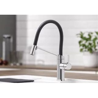 BLANCO VIU-S chromowana z gumowymi osłonami węża w kolorach Lava Gr. Kiwi, Orange i Lemon 524813