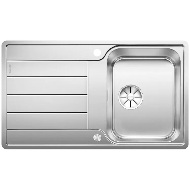 BLANCO CLASSIMO 45 S-IF stal polerowana odwracalny, korek auto., PushControl, InFino 525330