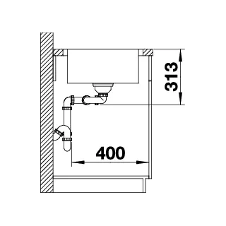 BLANCO CLASSIMO 8 S-IF stal polerowana odwracalny, korek auto., PushControl, InFino 525332