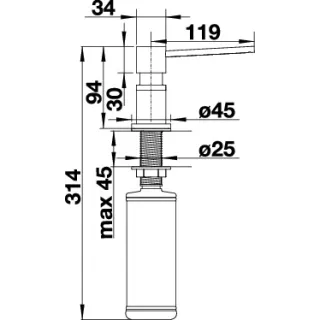 BLANCO LATO - dozownik chrom 525808