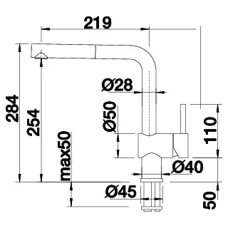 BLANCO LINUS-S czarny mat 525807