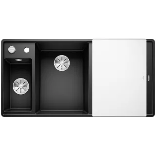 BLANCO AXIA III 6 S-F Silgranit czarny lewa, korek auto.,...