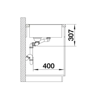 BLANCO AXIA III 6 S-F Silgranit czarny lewa, korek auto., InFino, deska szkło białe, odsączarka stalowa 525852