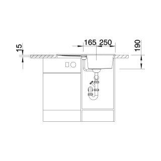 BLANCO METRA 45 S Silgranit czarny odwracalny 525915