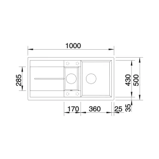 BLANCO METRA 6 S Silgranit czarny odwracalny 525927