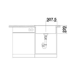 BLANCO PLEON 6 Silgranit czarny, korek auto., InFino 525954
