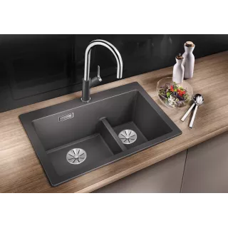 BLANCO PLEON 6 Split Silgranit czarny, lewa, InFino 525955
