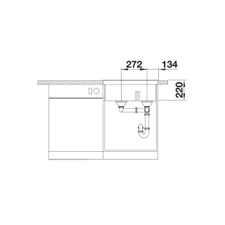 BLANCO PLEON 6 Split Silgranit czarny, lewa, InFino 525955