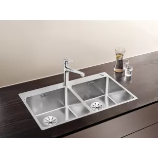 BLANCO ANDANO 400/400-IF/A stal polerowana, korek auto., InFino, PushControl 525249