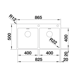 BLANCO ANDANO 400/400-IF/A stal polerowana, korek auto., InFino, PushControl 525249