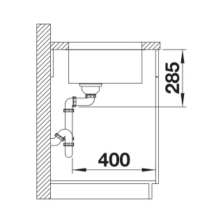 BLANCO SOLIS 450-U stal szczotkowana, InFino 526120