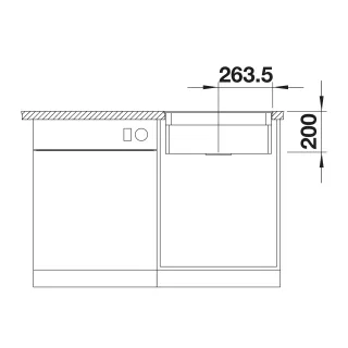 BLANCO ETAGON 500-F Silgranit antracyt, InFino, szyny 526343