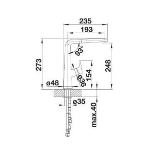 BLANCO AVONA-S Silgranit-Look wulkaniczny szary 526928