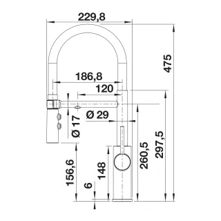 BLANCO CATRIS-S Flexo Filter PVD Steel 526706