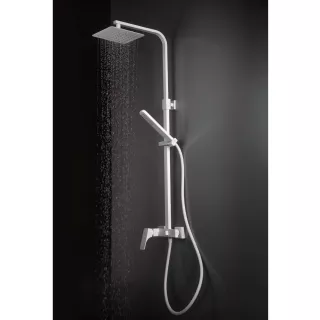 Deante Hiacynt Zestaw prysznicowy z deszczownicą biały