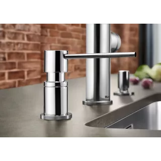 BLANCO Dozownik LATO Silgranit-Look delikatny biały/chrom 526955