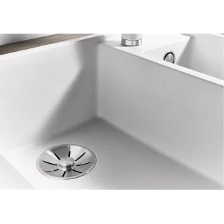 BLANCO AXIA III 6 S Silgranit wulkaniczny szary prawa, korek auto., InFino, deska szkło białe, odsączarka stalowa 527228