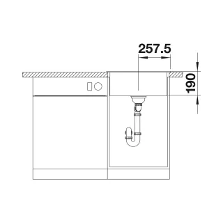 BLANCO DALAGO 5 Silgranit wulkaniczny szary, korek auto. 527244