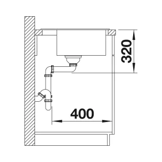 BLANCO DALAGO 5 Silgranit wulkaniczny szary, korek auto. 527244