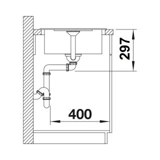 BLANCO METRA 45 S Compact Silgranit delikatny biały odwracalny, korek auto. 527102