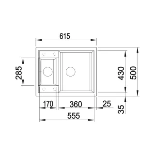 BLANCO METRA 6 Silgranit delikatny biały odwracalny 527113