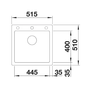 BLANCO PLEON 5 Silgranit wulkaniczny szary, InFino 527318