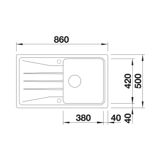 BLANCO SONA 5 S Silgranit wulkaniczny szary odwracalny 527334