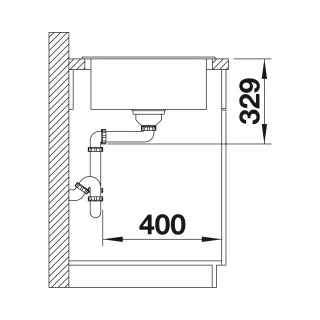 BLANCO SONA 5 S Silgranit wulkaniczny szary odwracalny 527334