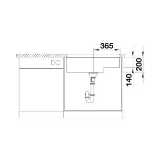 BLANCO SUBLINE 700-U Level Silgranit delikatny biały, InFino 527172