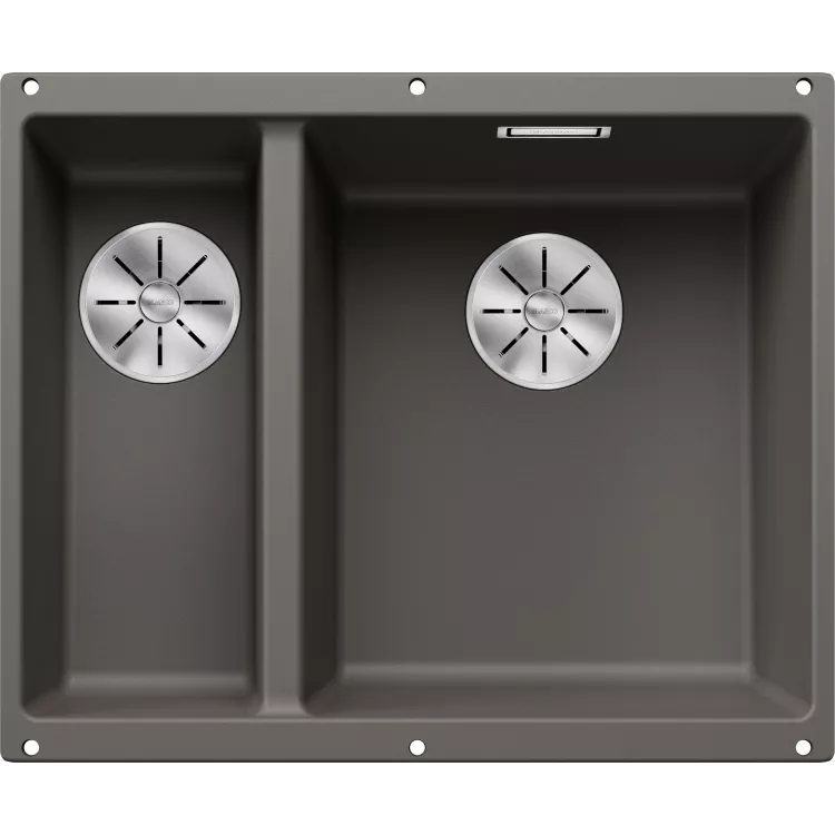 BLANCO SUBLINE 340/160-U Silgranit wulkaniczny szary prawa, InFino 527346