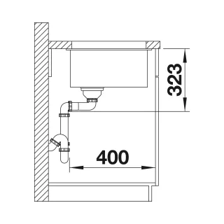 BLANCO SUBLINE 700-U Level Silgranit wulkaniczny szary, InFino 527355
