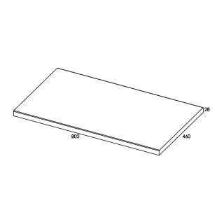 Elita Blat łazienkowy 80x46 cm Dąb classic