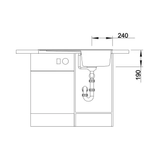 BLANCO ZIA 45 SL Silgranit wulkaniczny szary odwracalny 527384