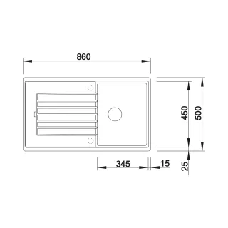 BLANCO ZIA 45 SL Silgranit wulkaniczny szary odwracalny 527384