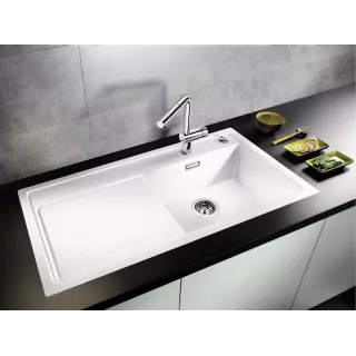 BLANCO ZENAR 45 S Silgranit delikatny biały prawa, korek auto., InFino 527178