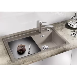 BLANCO ZENAR 45 S Silgranit delikatny biały prawa, korek auto., InFino 527178