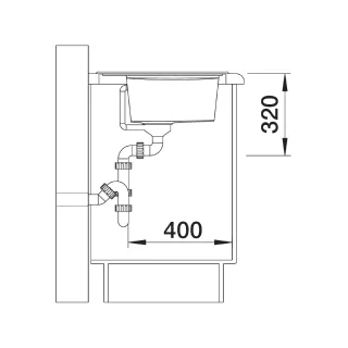 BLANCO ZENAR 45 S Silgranit delikatny biały prawa, korek auto., InFino 527178