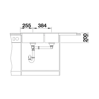 BLANCO NAYA 8 S Silgranit delikatny biały lewa 527131