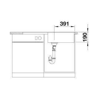 BLANCO METRA XL 6 S-F Silgranit delikatny biały odwracalny, korek auto. 527125