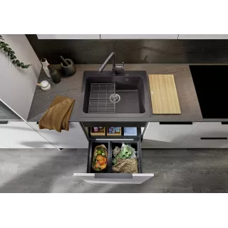 BLANCO NAYA 6 Silgranit wulkaniczny szary 527311