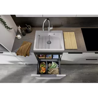 BLANCO NAYA 6 Silgranit wulkaniczny szary 527311