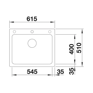 BLANCO NAYA 6 Silgranit wulkaniczny szary 527311
