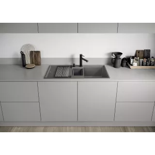 BLANCO ADIRA 6 S Silgranit delikatny biały odwracalny, korek auto., InFino, mata stalowa składana 527606