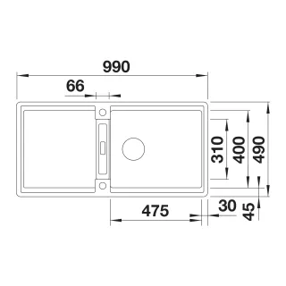 BLANCO ADIRA XL 6 S-F Silgranit czarny odwracalny, korek auto., InFino, mata stalowa składana 527625