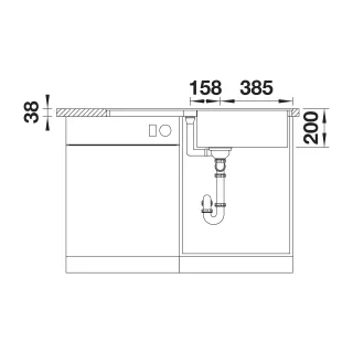 BLANCO ADIRA XL 6 S-F Silgranit czarny odwracalny, korek auto., InFino, mata stalowa składana 527625