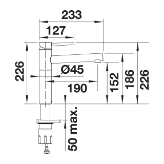 BLANCO ALTA II satin platinum 527709