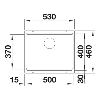 BLANCO ETAGON 500-U Silgranit wulkaniczny szary, bez armatury, szyny 527755